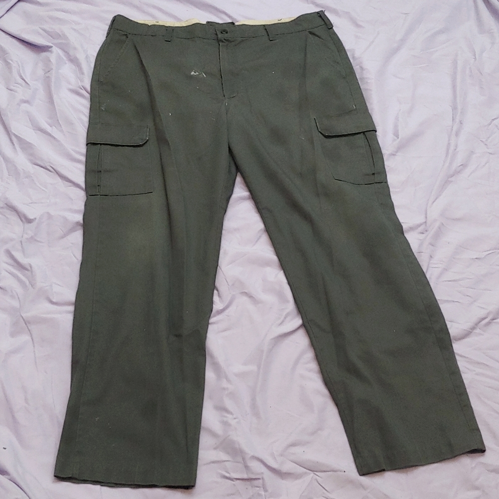 RED KAP CARGO WORK PANTS * GRAY * SIZE 42X34 * 6 POCKETS * CARGO